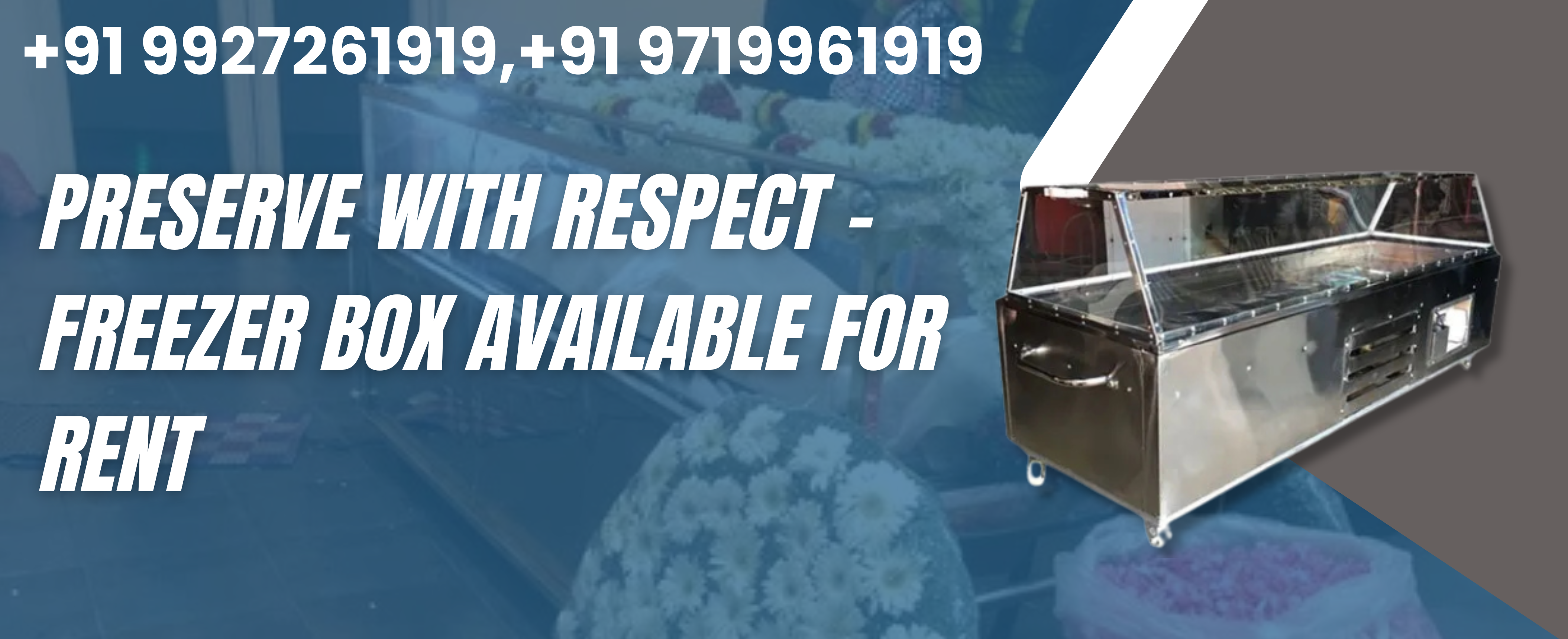 Dead Body Freezer Box Service banner